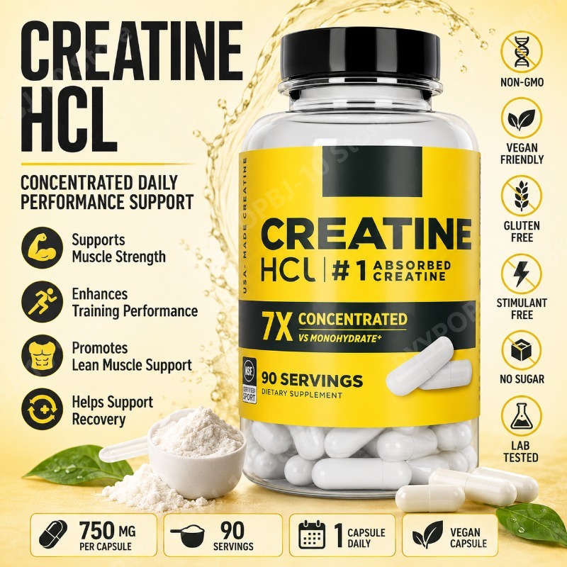 Nutrition In Fitness - Créatine HCl 750mg 90 Capsules Soutien