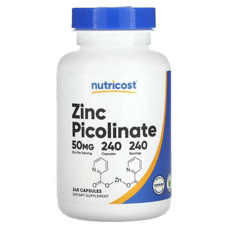 Zinc Supplement 50Mg - Picolinate de zinc 50 mg 240