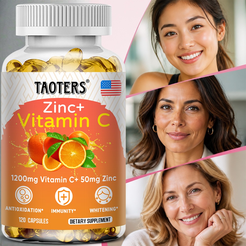 Zinc Supplement 50Mg - Capsules de Vitamine C avec Zinc