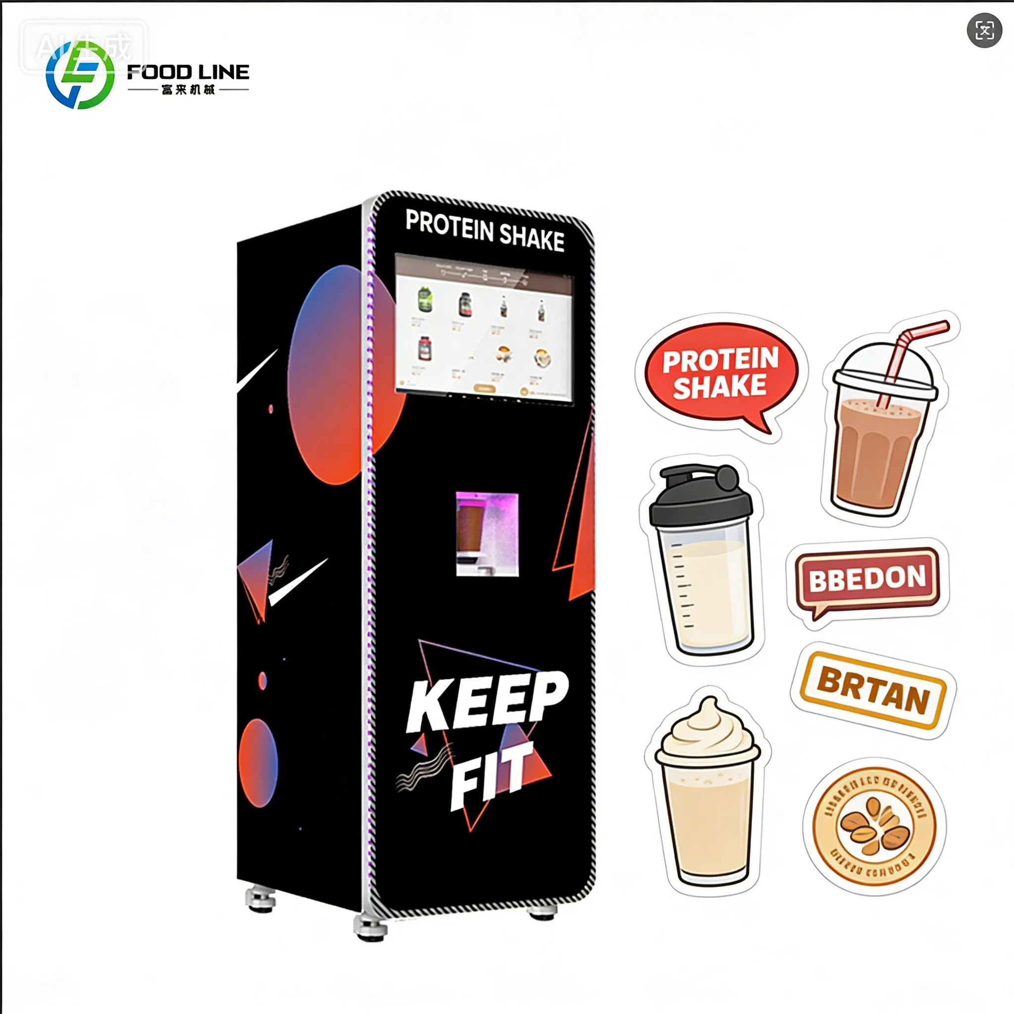 Nutrition Fitness Center - Distributeur automatique de boissons protéinées, équipement