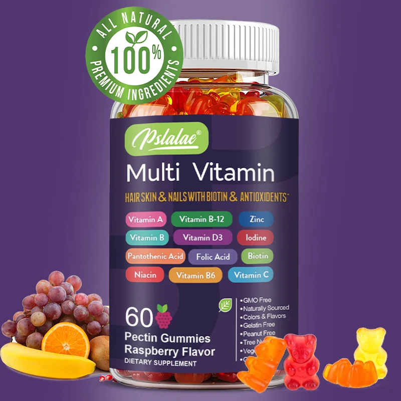 Multivitamin Gummy Adult - Gummies multivitamines - Améliore les niveaux