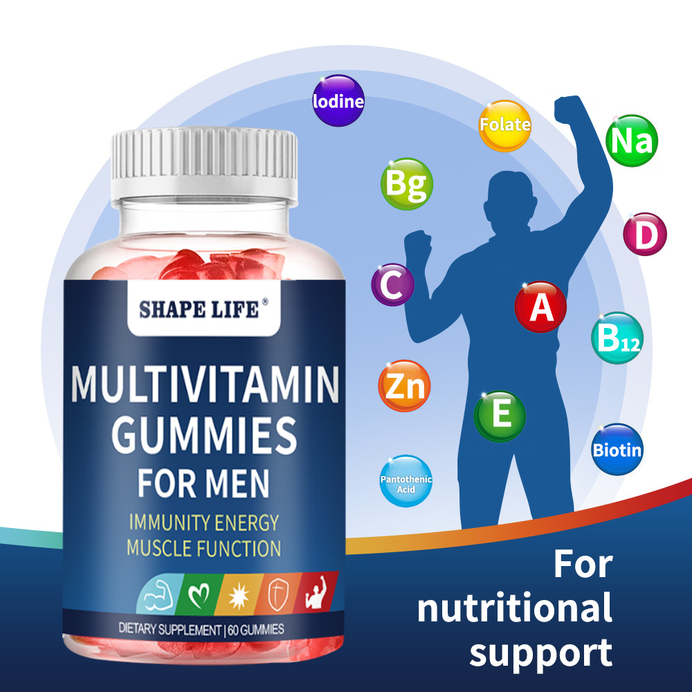 Multivitamin Gummy Adult - Supplément de gummies multi-vitaminés pour hommes,