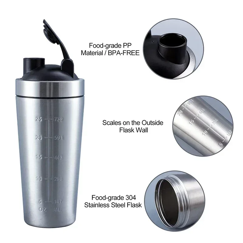 Gourde shaker en acier inoxyda - Nutrition In Fitness avis et prix