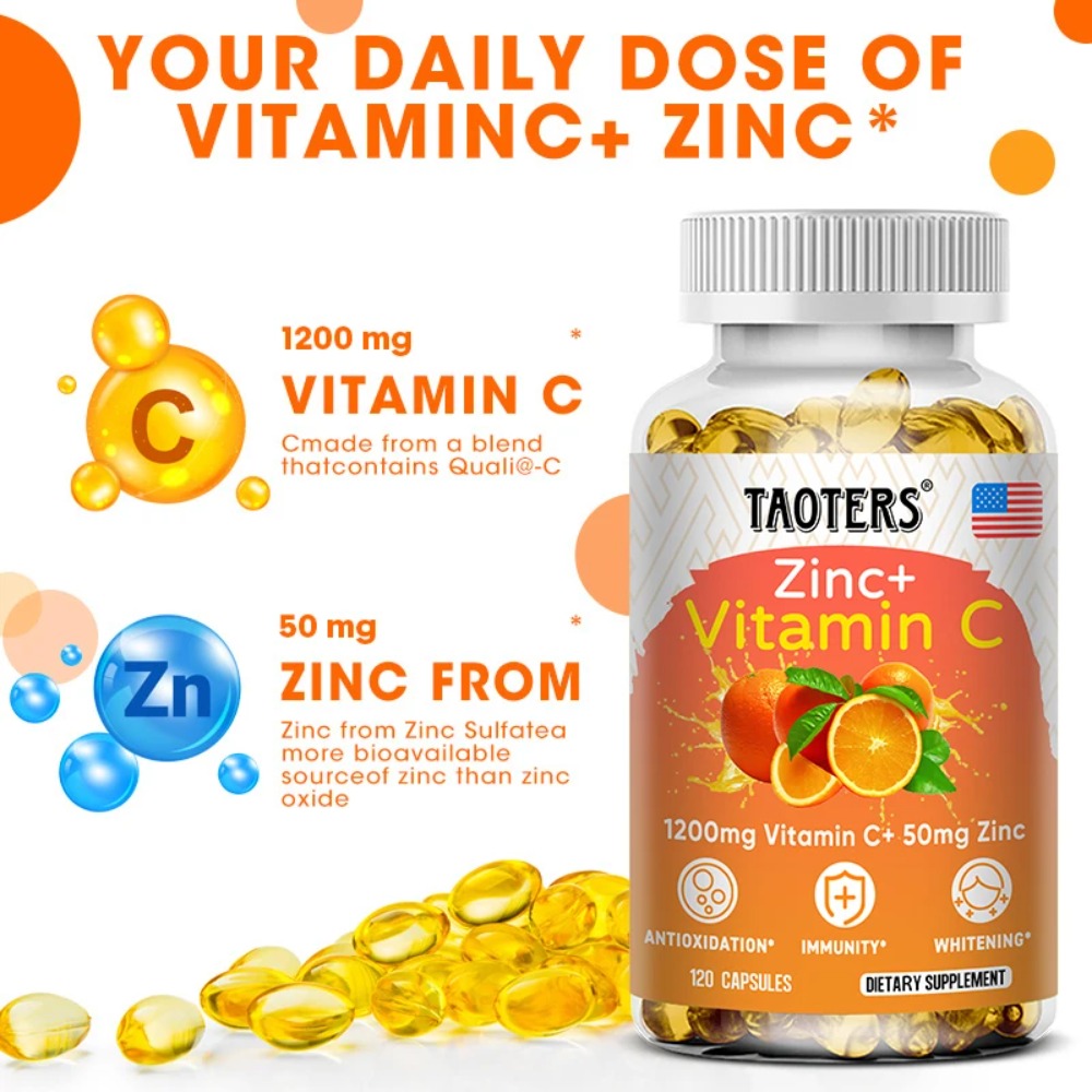 Capsules de Vitamine C avec Zi - Zinc Supplement 50Mg avis et prix