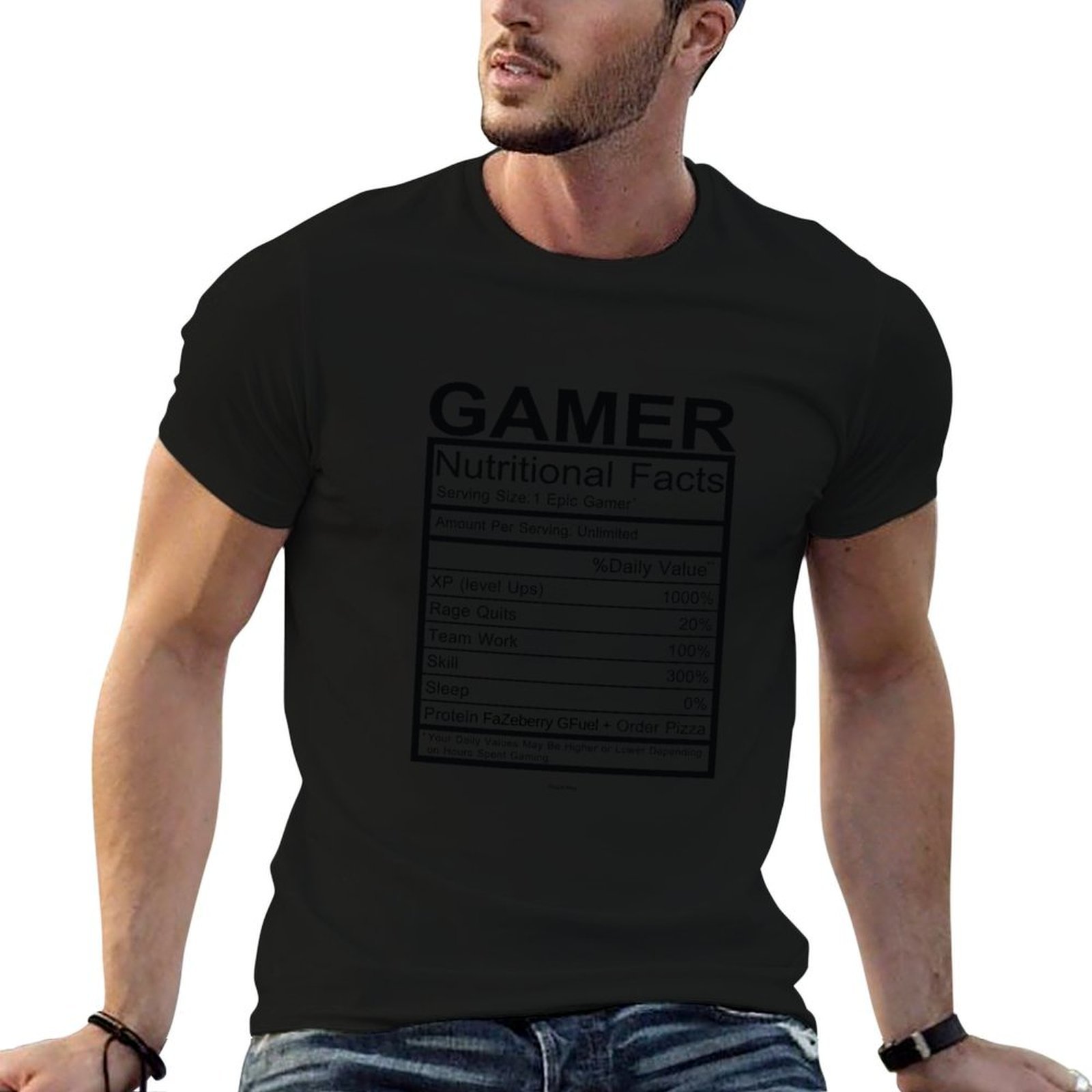 T-shirt Gamer avec tableau des - Nutrition In Fitness avis et prix