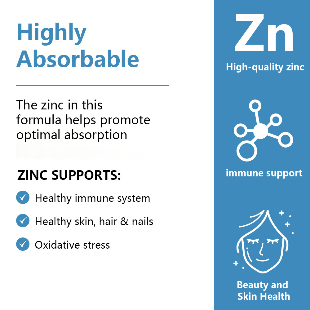 Capsules de supplément de zinc - Zinc Supplement 50Mg avis et prix